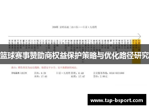 篮球赛事赞助商权益保护策略与优化路径研究 篮球赛事赞助商权益保护策略与优化路径研究